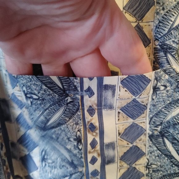 Pierre Cardin Hawaiian Print Button Down Men Shirt Short Sleeve XL XLarge - Picture 5 of 6